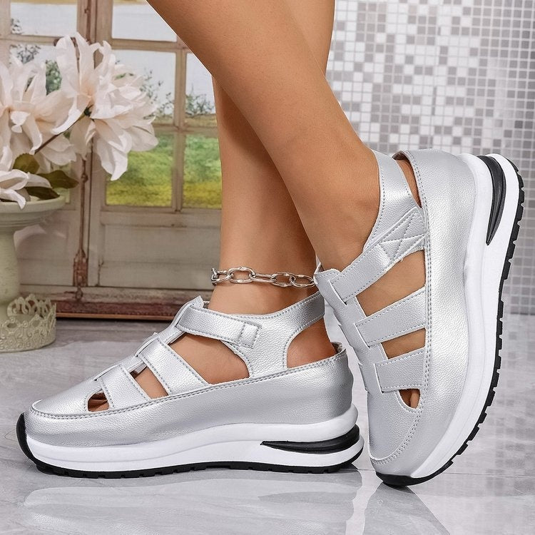 Summer Wedge Baotou Hollow Women's Breathable Shoes CJD