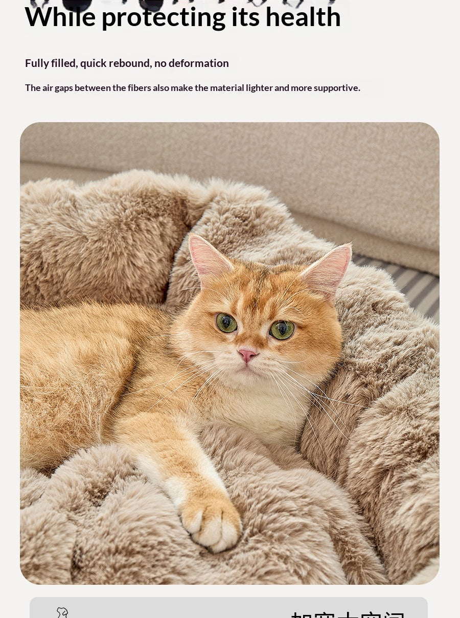 Bubble Plush Square Bed Pets Fashion