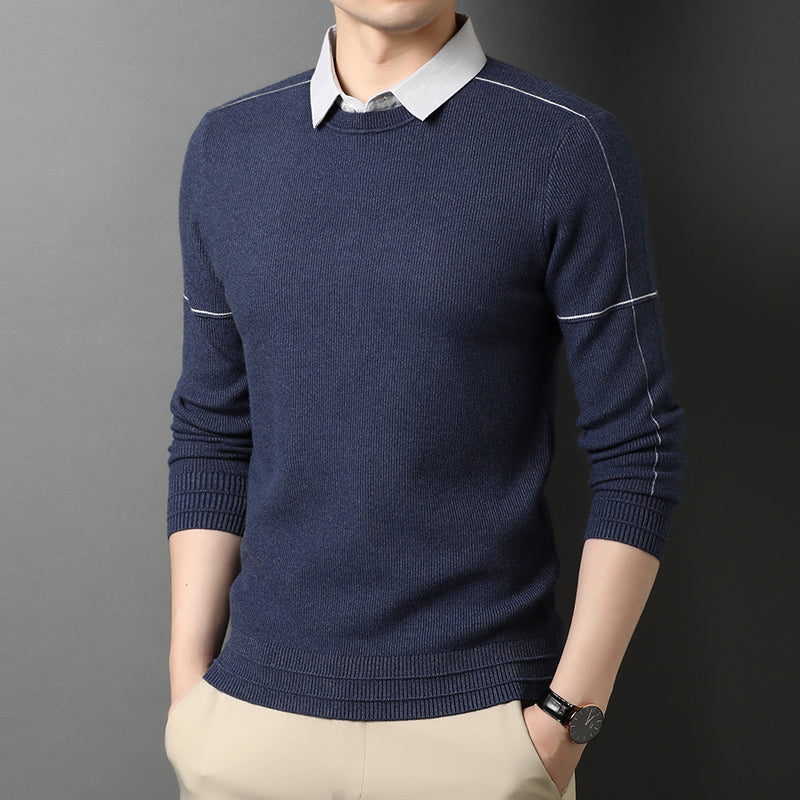 Autumn Two-Piece Business Casual T-Shirt Sweater Pi-Mart