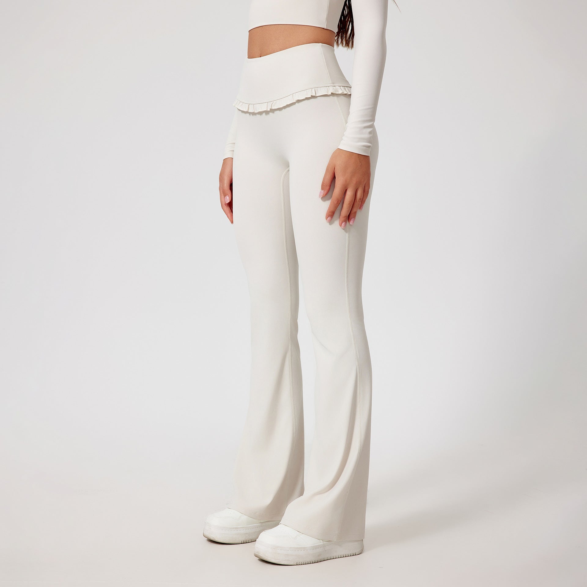 High Waist Hip Lift Lace Nude Feel Yoga Pants Running Fitness LadyShow.Store