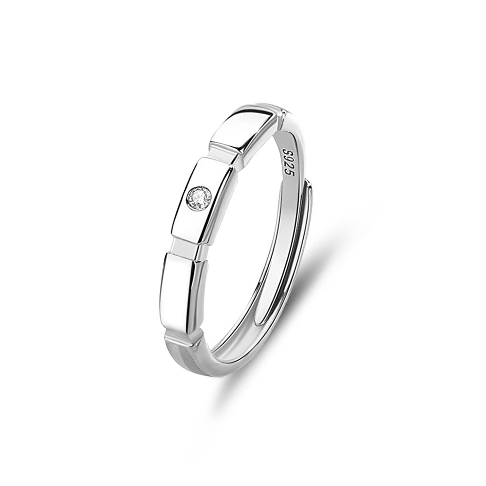 S925 Silver Adjustable Ring For Couples LadyShow.Store