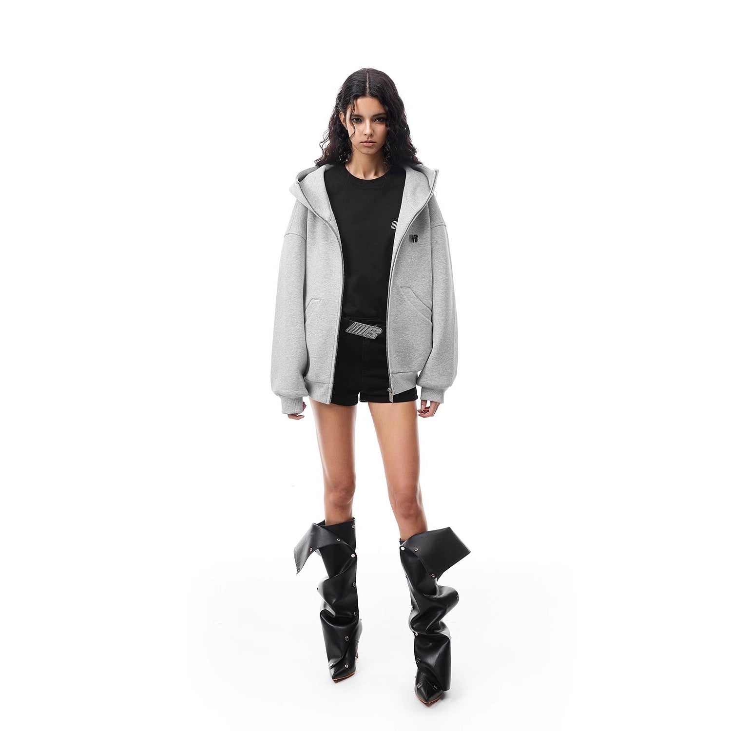 Heavyweight High-neck Air-layer Hooded Sweatshirt Best YouTube Store