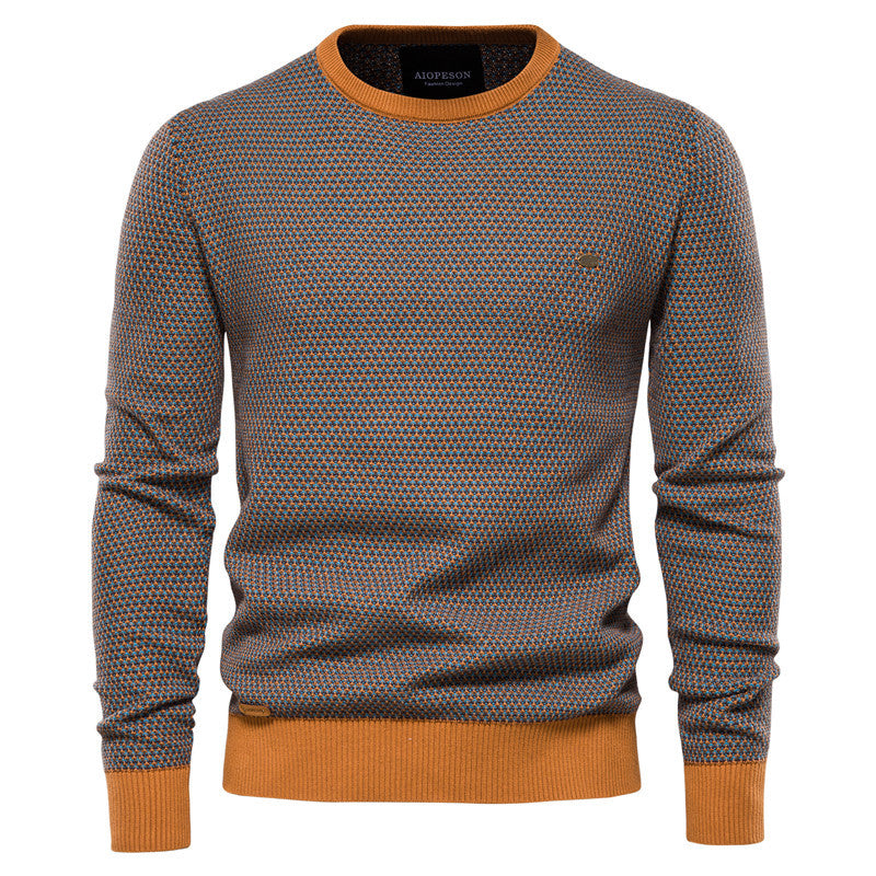 Casual Hit Color Men's European Size Shirt Trend Pullover LadyShow.Store