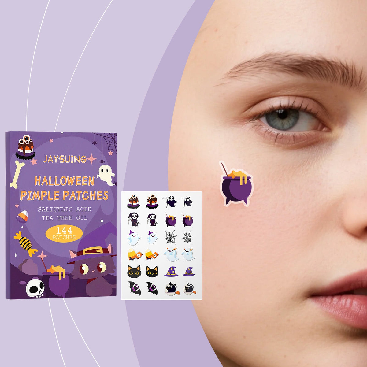 Halloween Acne Patch 144pcs 1box Tri Light Beauty