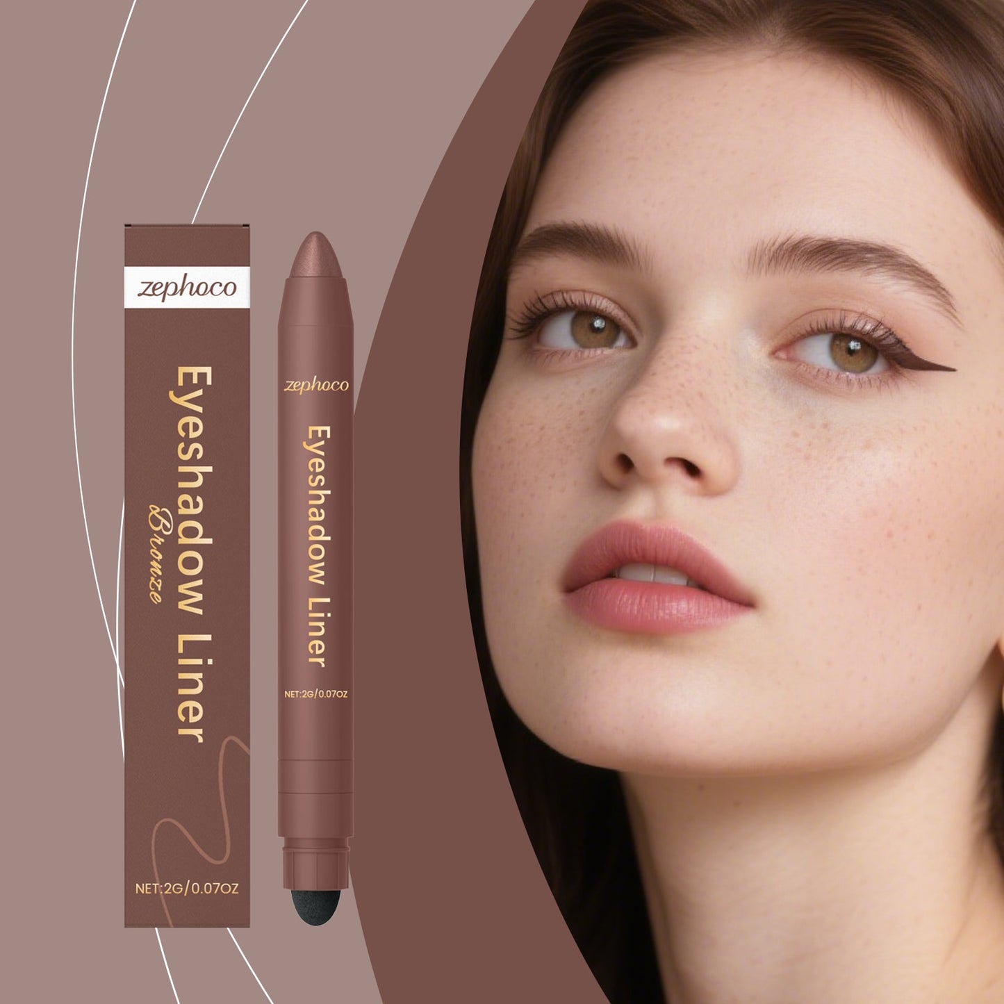 2-in-1 Eyeliner Pen Bronze Tri Light Beauty