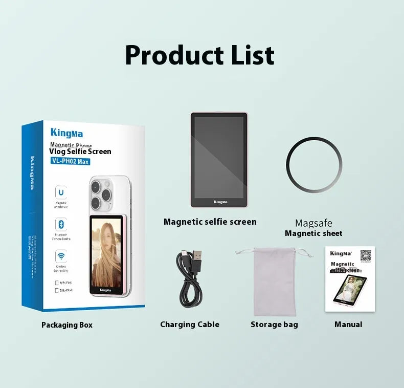 Selfie Display Magnetic Suction Screen For Mobile Phone Pi-Mart