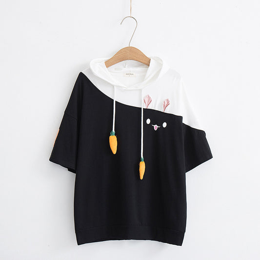 Japanese Style 2019 Cute Colorful Rabbit T-Shirt Pi-Mart