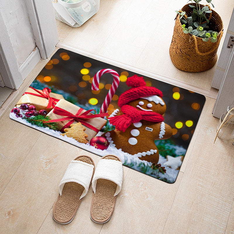 Christmas Floor Mat Bedroom Bathroom Home Absorbent Non-slip