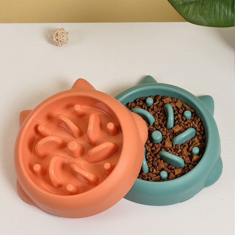 Pet Dog Cat Slow Feeder Bowls Anti Choking Slow Feeder Dish Bowl Home Dog Eating Plate Anti Gulping Bowl Supplies Pets Fashion