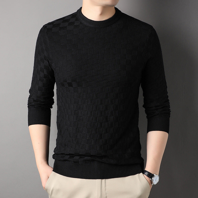 Casual Thin Loose Round Neck Sweater T-shirt Pi-Mart