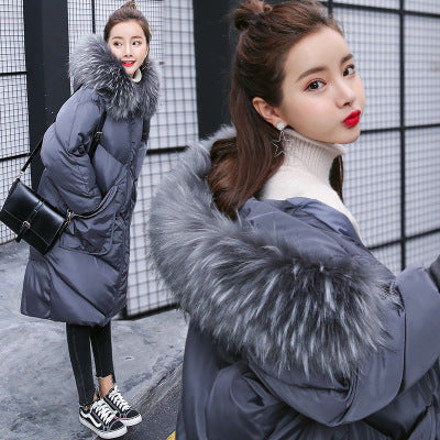 Maternity Cotton Jacket with Hood and Fur Collar Pi-Mart