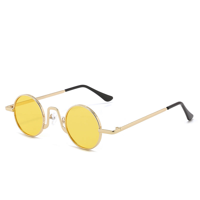 Retro Hip Hop Sunglasses Small Frame Round CJD