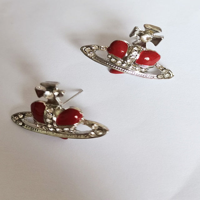 Saturn Stud Earrings and Necklace Pi-Mart