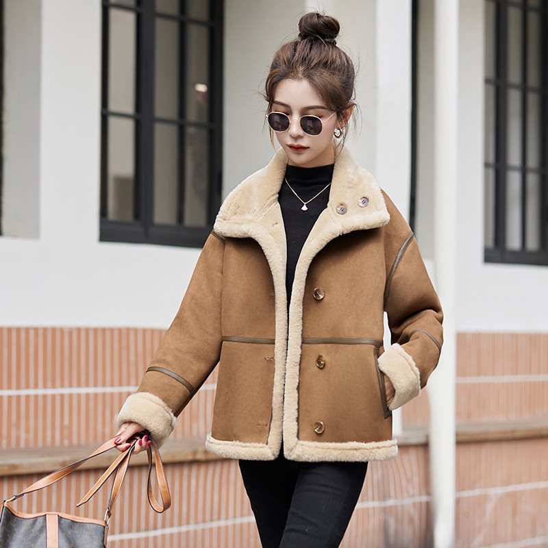Lamb Wool Deerskin Velvet Beautiful Motorcycle Clothing Top Best YouTube Store