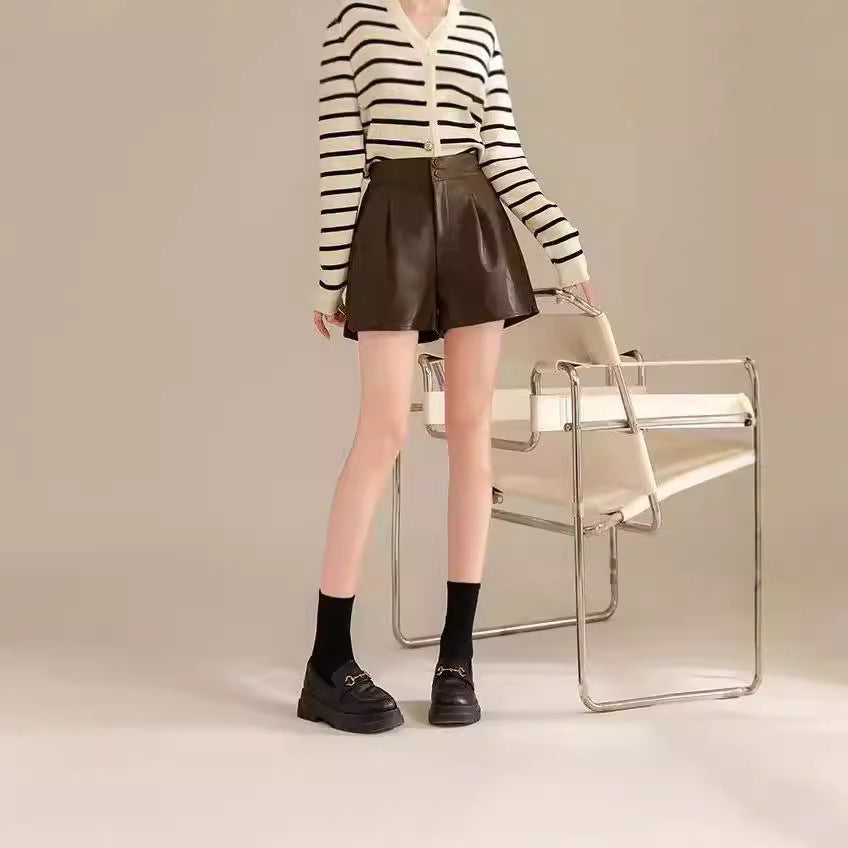 New Autumnwinter High-waiste Figure-flattering A-line Wide-leg Pants For Outerwear LadyShow.Store
