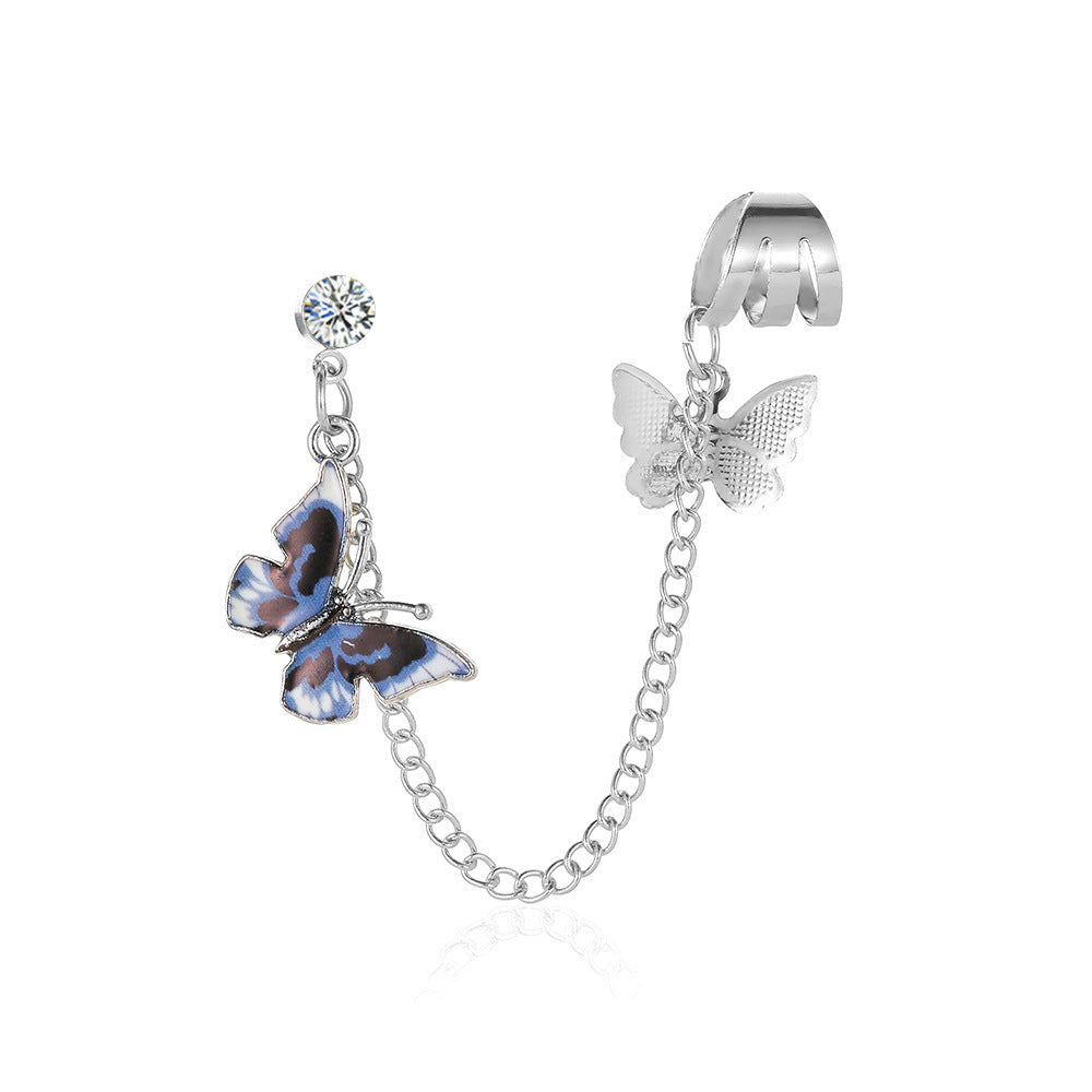 Fantasy Single Colorful Butterfly Earring