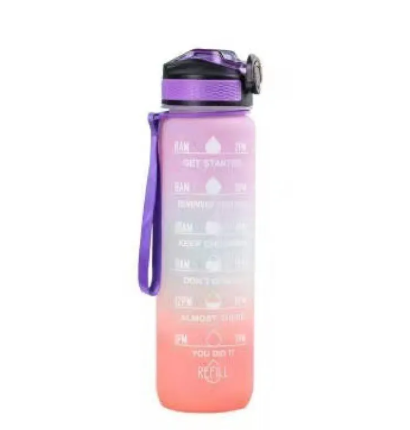 Gradient Color Sports Water Bottle LadyShow.Store