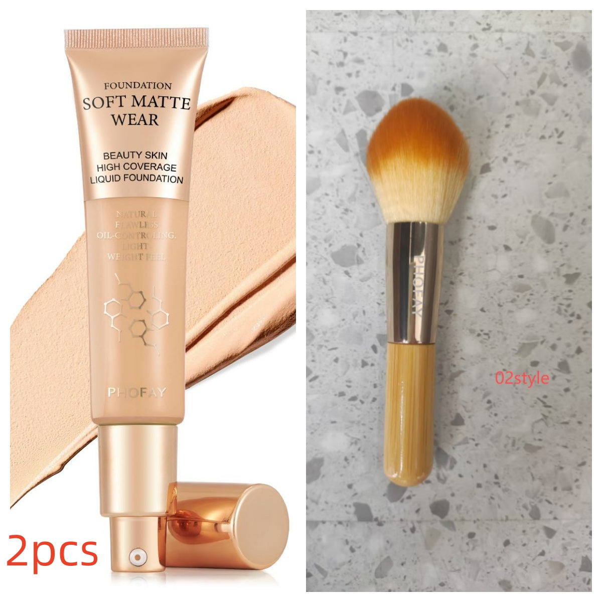 PHOFAY Full Coverage Foundation LadyShow.Store