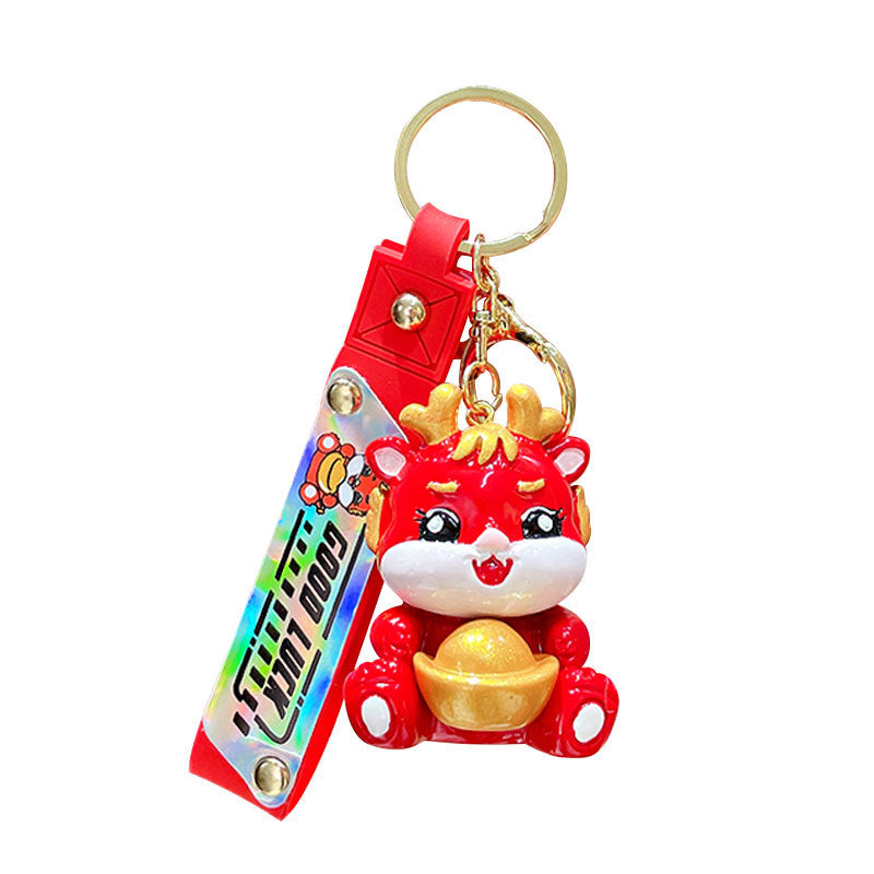 Creative Fashion Small Dragon New Year Keychain Pendant LadyShow.Store