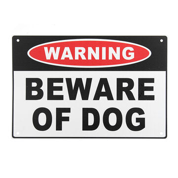 200x300mm Warning Beware of Dog Aluminium Safety Warning Sign House Door Wall Sticker LuxuryLifeWay Online Store