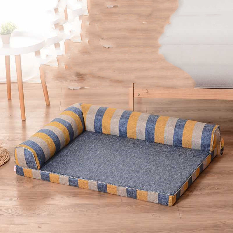 Removable And Washable Cushions Scratch-resistant Linen Dog Sofa Bed Pets Fashion