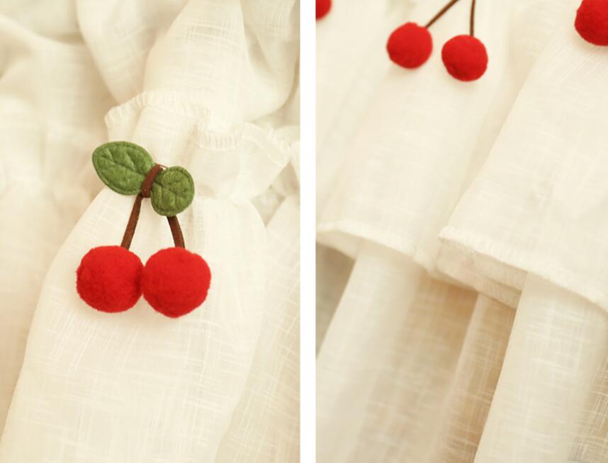 Fresh Linen Short Curtain For Kitchen Small Window PearlNestDecor.com