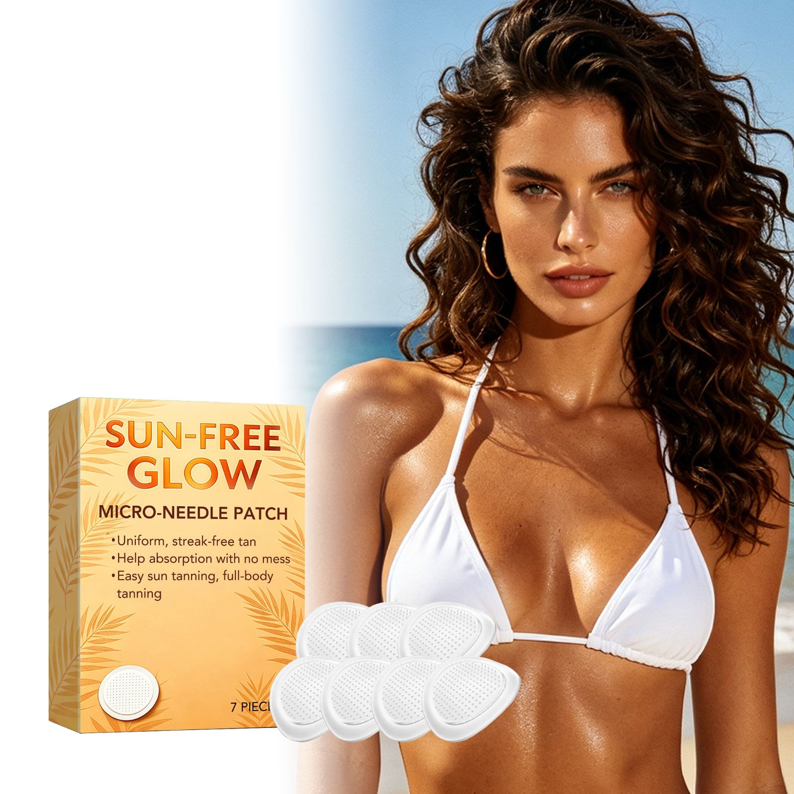 Tanning Microneedle Patches 7pcs Tri Light Beauty