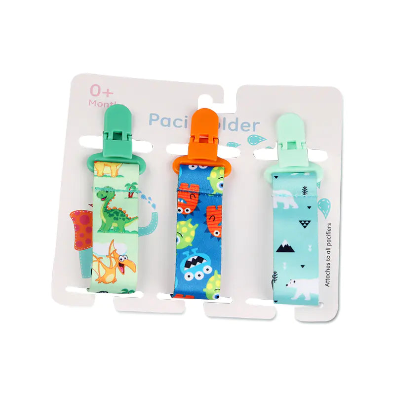 Cartoon Pattern Baby Pacifier Teether Pack of Three Pi-Mart