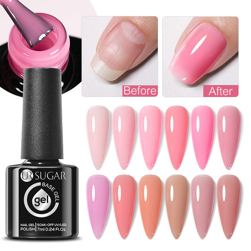 Reinforced Long-lasting No-file Base Coat With Shimmering Glitter Gel Polish LadyShow.Store