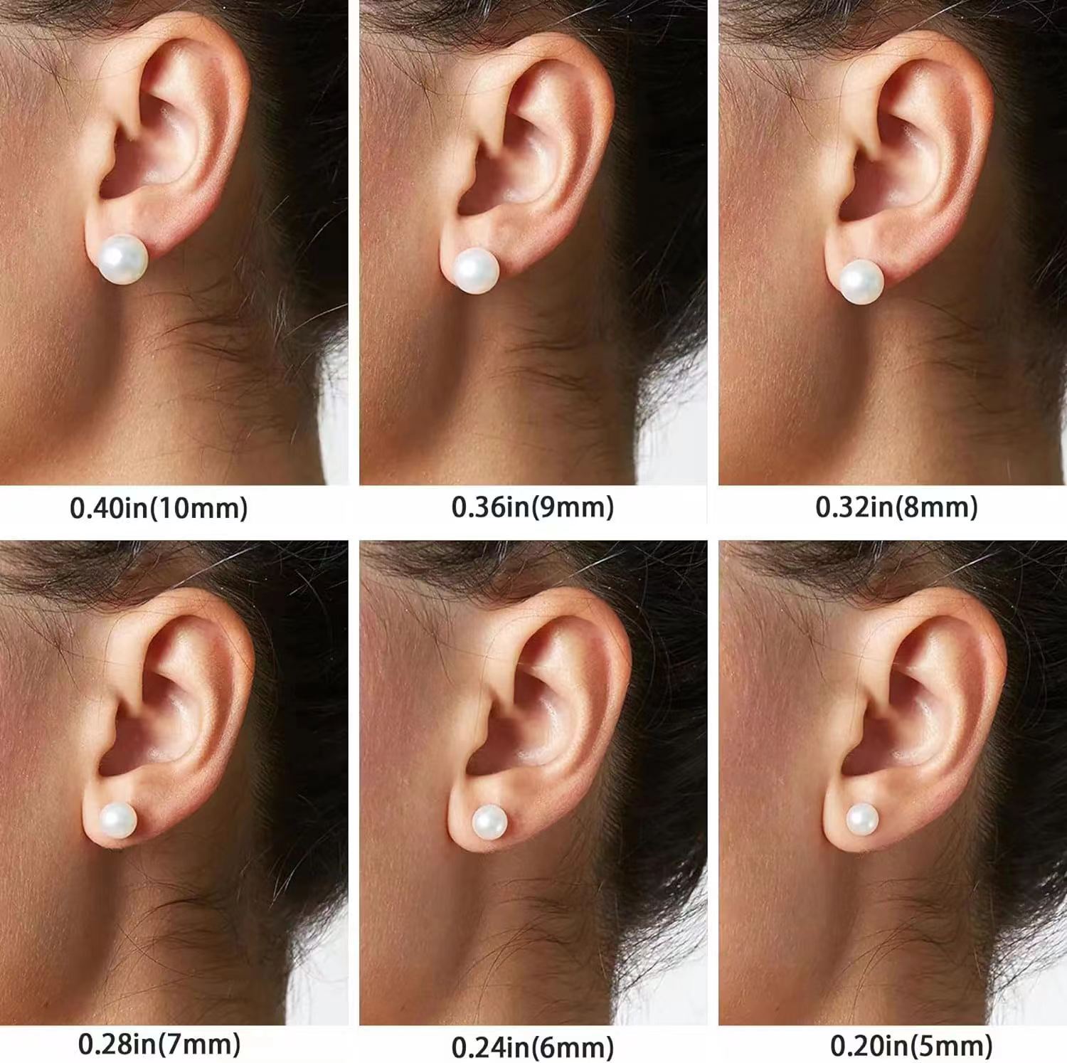 S925 Sterling Silver Needle Natural Freshwater Pearl Ear Studs CJD