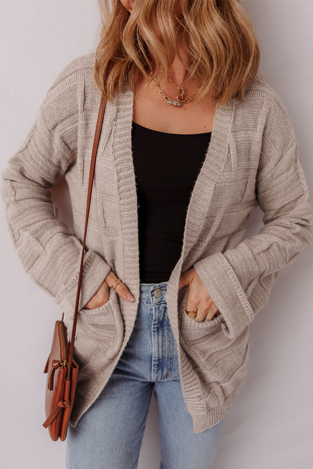 Athena Knit Open Front Chic Cardigan with Pockets LuxuryLifeWay Online Store