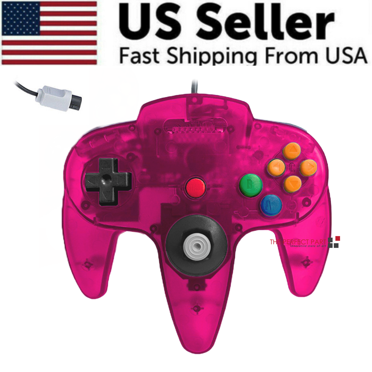 New Wired Controller Joystick Compatible With Nintendo 64 N64 Video Game Console Pi-Mart