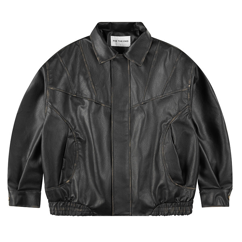 Retro Leather Clothing For Men And Women Loose Best YouTube Store