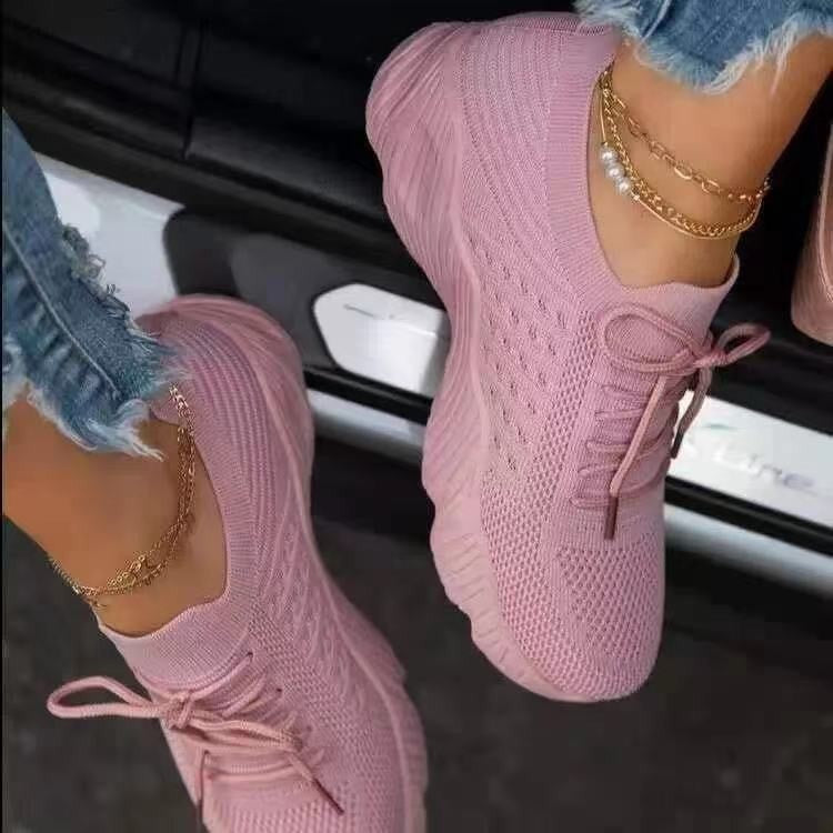 Flying Woven Sports Women's Mesh Breathable Casual Women's Shoes LadyShow.Store