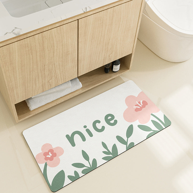 Bathroom Absorbent Non-slip Carpet Floor Mat