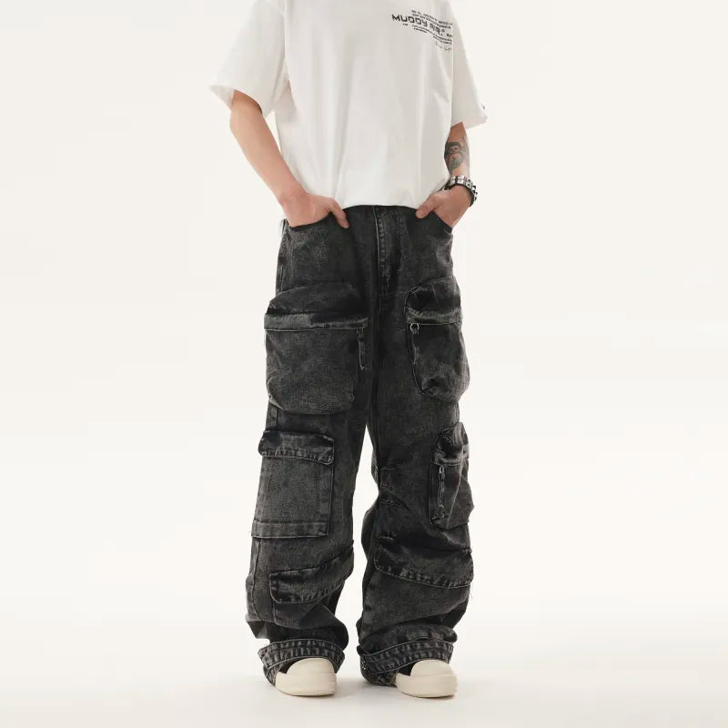 Washed & Worn Denim Jeans Pi-Mart
