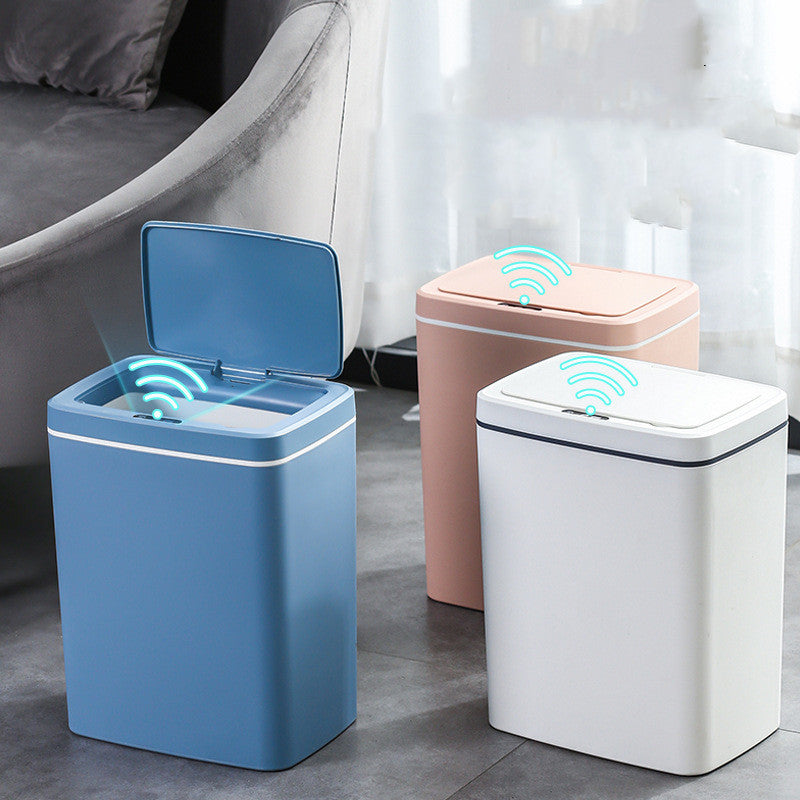 A New Generation Of Smart Induction Household Kick Mute Lid Trash Can