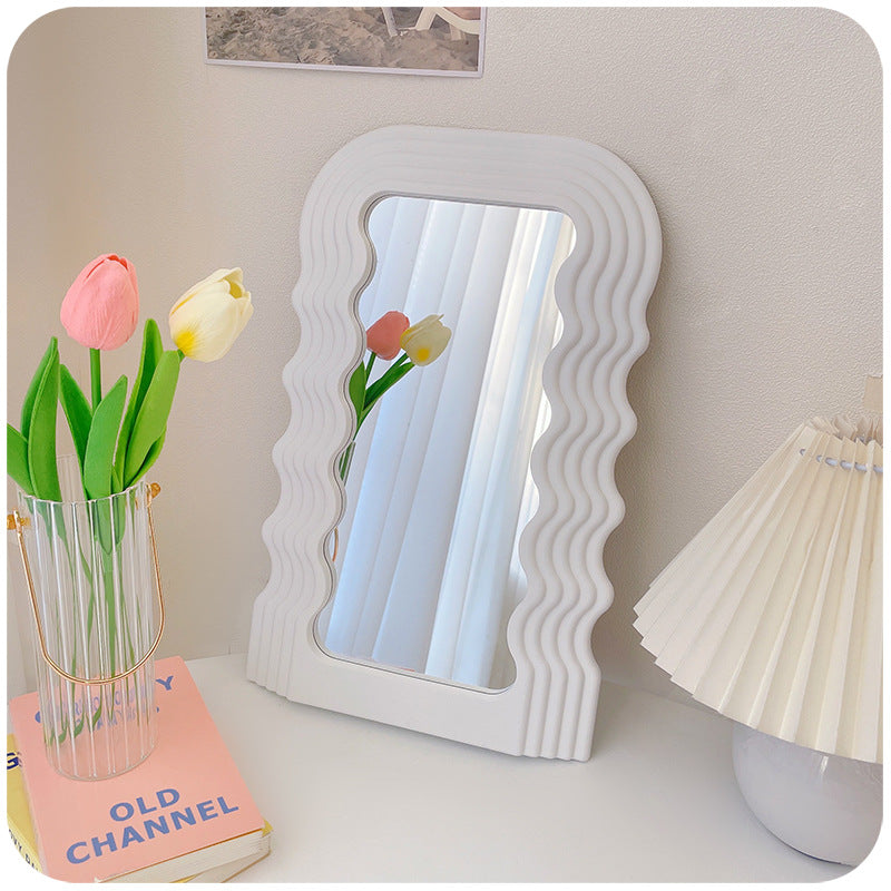 Wave Desktop Makeup Mirror for Entrance Decoration LadyShow.Store