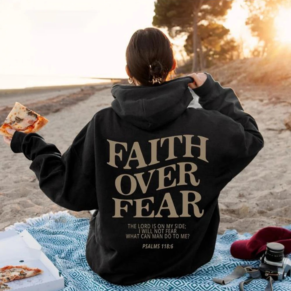 Faith Over Fear Hoodie LadyShow.Store