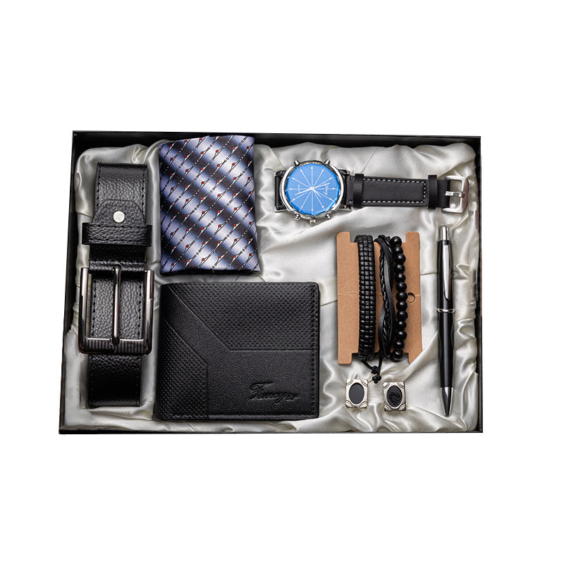 Father's Day Watch Belt Wallet Tie Cuff Men's Gift Set LadyShow.Store