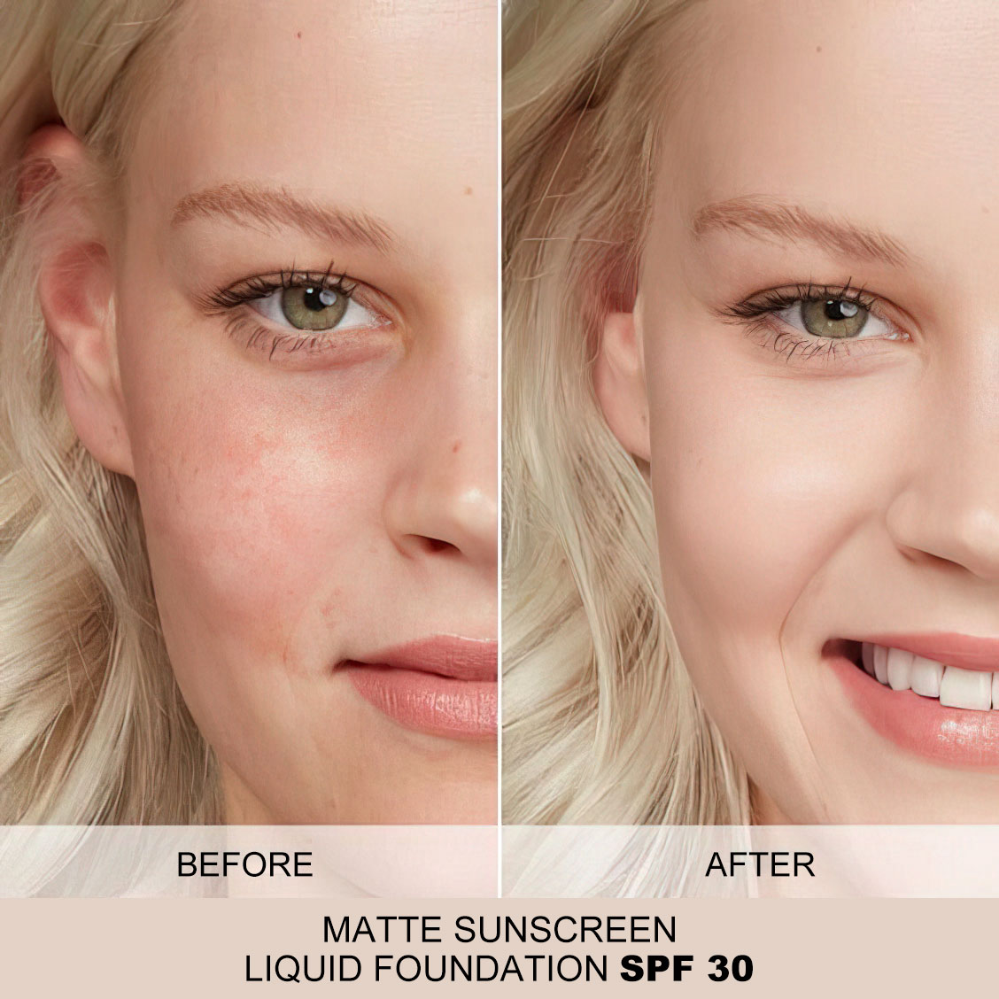 MATTE SUNSCREEN LIQUID FOUNDATION SPF 30 LadyShow.Store