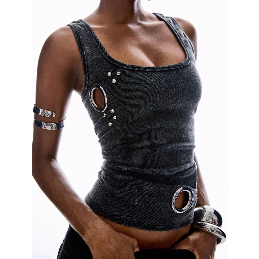 Fashionable Slim-fit Solid-color Tank Top For Women NorixaFashion.com