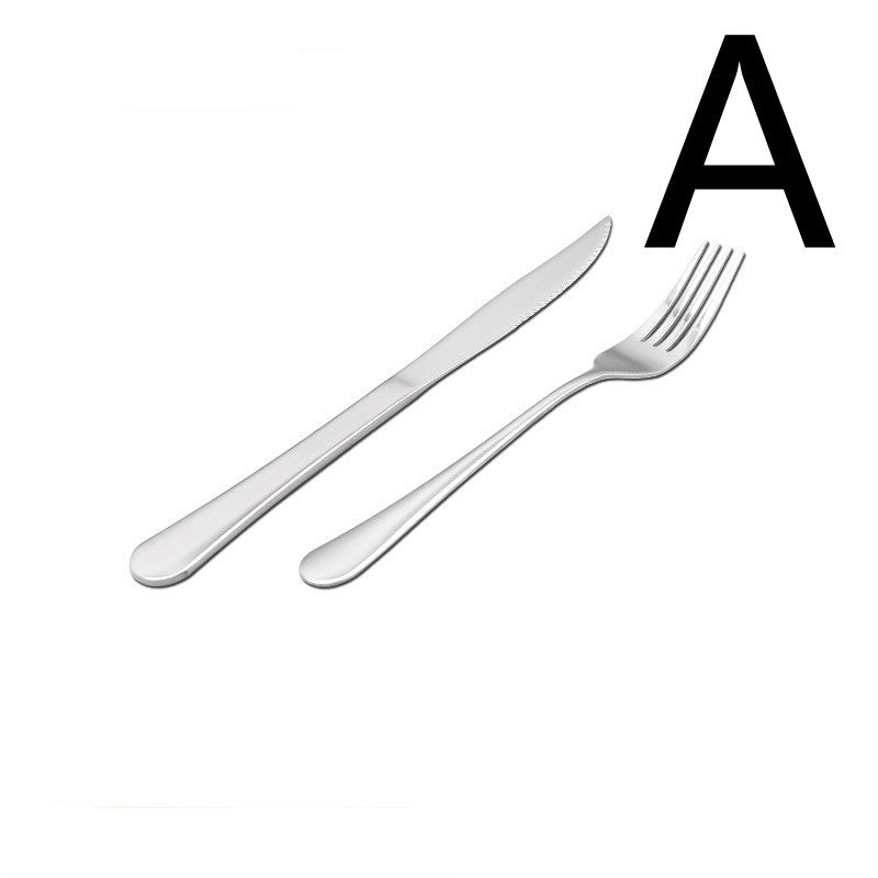 Thickened Stainless Steel Steak Knife And Fork Set