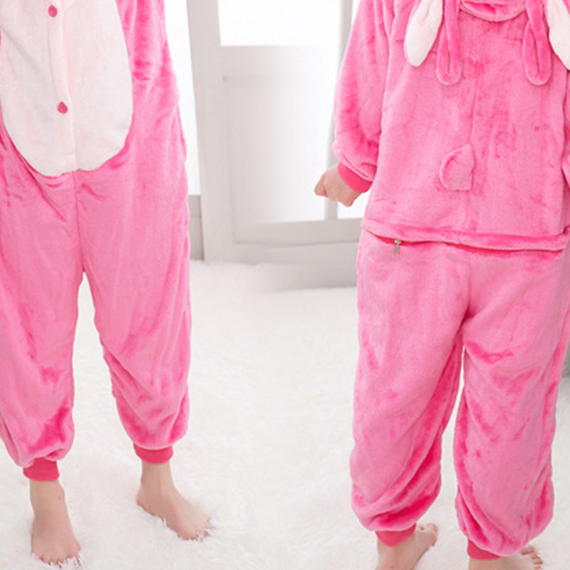 Flannel Funny Dinosaur Pajama Animal Dinosaur Family Home Funny Costume One-Piece