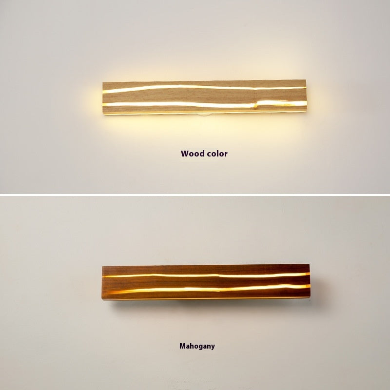 Solid Wood Crack Creative Wall Lamp Background Wall LED Strip Wall Lamp PearlNestDecor.com