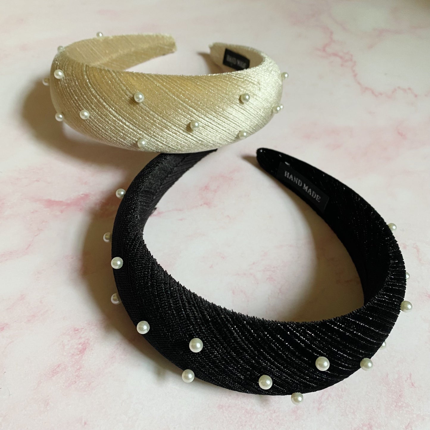 Silky Velvet Pearl Headband LadyShow.Store