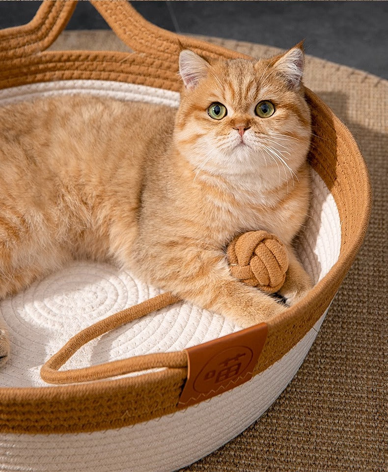 Coarse Linen Rattan Woven Four Seasons Universal Summer Cat Nest Pets Fashion