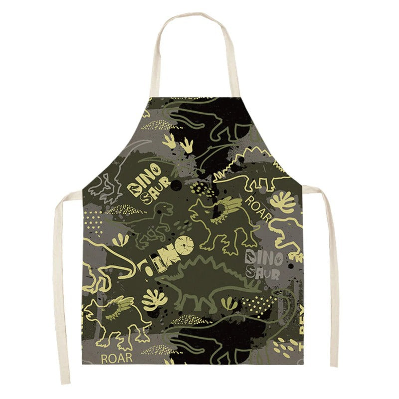 Cotton And Linen Kitchen Household Daily Use Sleeveless Coverall PearlNestDecor.com