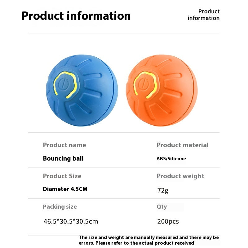 Smart Dog Toy Ball Electronic Interactive Pet Toy Moving Ball USB Automatic Moving Bouncing For Puppy Birthday Gift Cat Product Pets Fashion