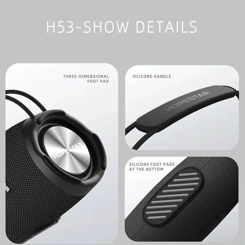 H53 Wireless Bluetooth Speaker Waterproof Portable Outdoor Portable Rugby High-power Double MP3 Player LuxuryLifeWay Online Store